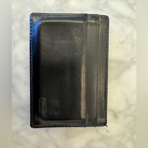 🐎 NWOT COACH MEN’S LEATHER WALLET CARD HOLDER BLACK